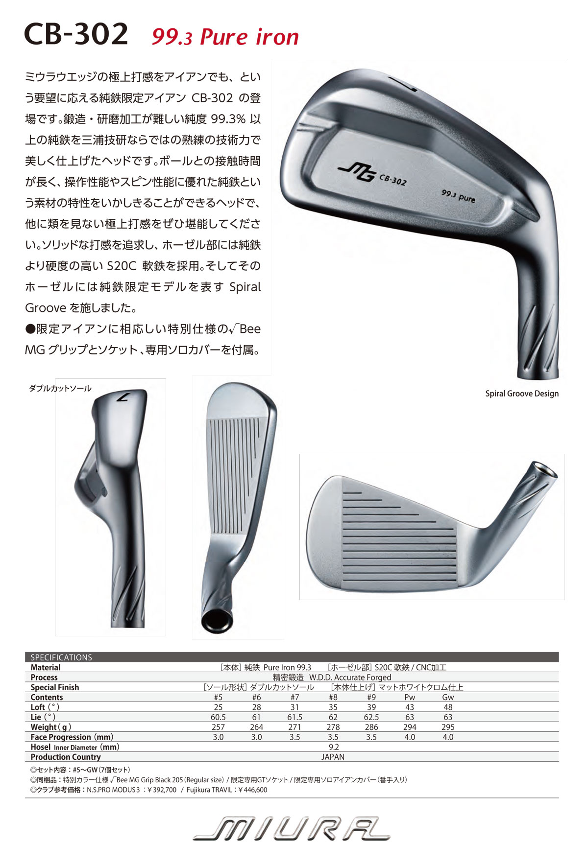 CB-302 純鉄限定 アイアン