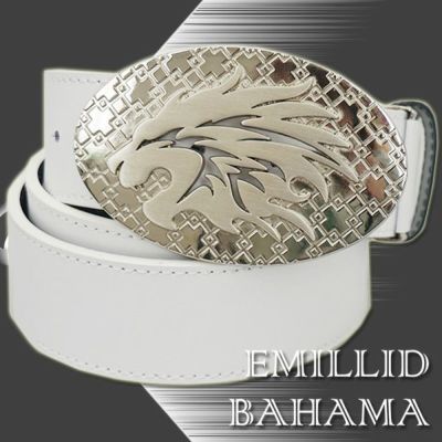 新品エミリッドバハマEMILLID BAHAMAゴルフリバーシブルベルト白/黒