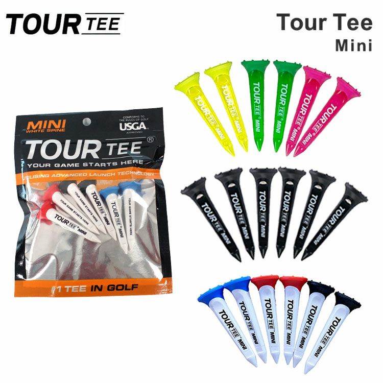 ツアーティーゴルフティーショートティーTourTeeMiniT-491ゴルフティーミニ6本パックネコポス対応