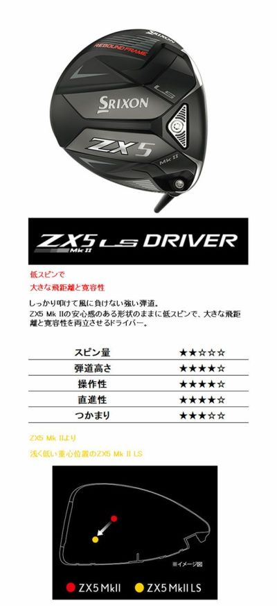 第一ゴルフオリジナル】スリクソン(SRIXON)ZX5 MK2 LS ドライバー 