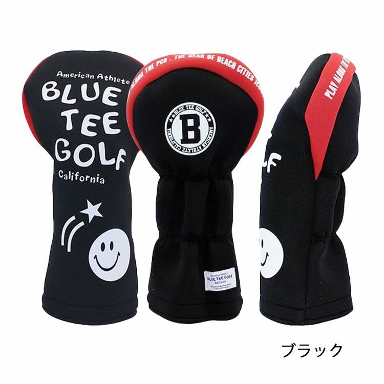ブルーティーゴルフストレッチスマイルヘッドカバーヘッドカバードライバー用BLUETEEGOLFHC-034