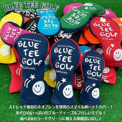 ブルーティーゴルフストレッチスマイルヘッドカバーフェアウェイウッド用BLUETEEGOLFHC-034