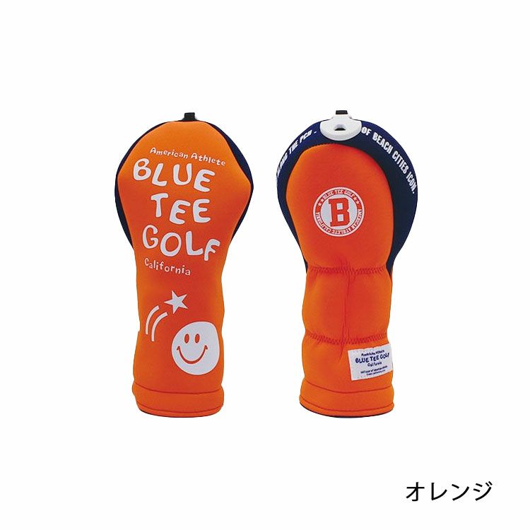 ブルーティーゴルフストレッチスマイルヘッドカバーヘッドカバーユーティリティー用BLUETEEGOLFHC-034ネコポス対応