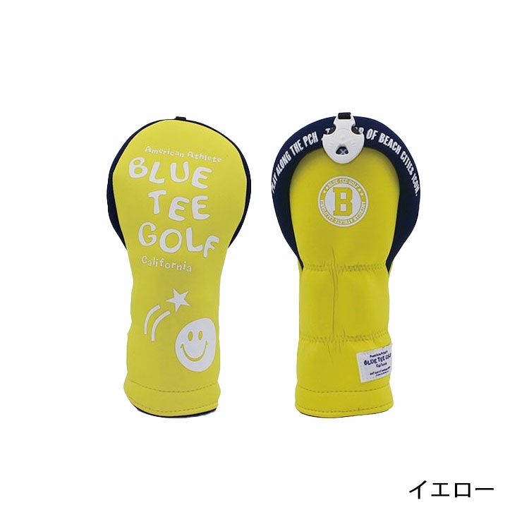 ブルーティーゴルフストレッチスマイルヘッドカバーヘッドカバーユーティリティー用BLUETEEGOLFHC-034ネコポス対応