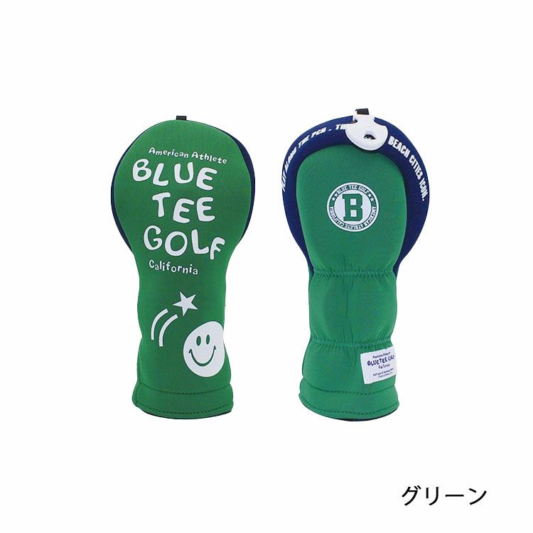 ブルーティーゴルフストレッチスマイルヘッドカバーヘッドカバーユーティリティー用BLUETEEGOLFHC-034ネコポス対応
