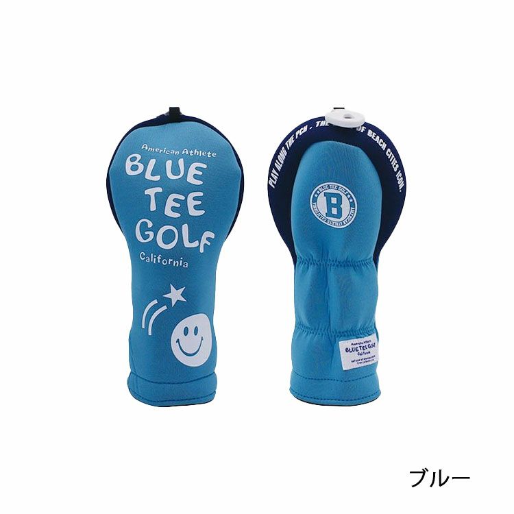 ブルーティーゴルフストレッチスマイルヘッドカバーヘッドカバーユーティリティー用BLUETEEGOLFHC-034ネコポス対応