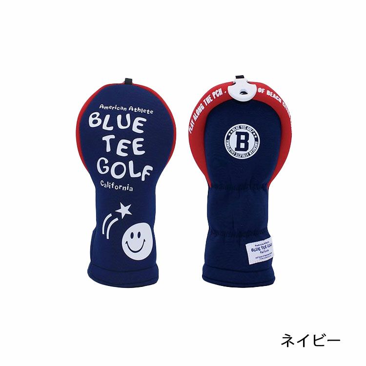 ブルーティーゴルフストレッチスマイルヘッドカバーヘッドカバーユーティリティー用BLUETEEGOLFHC-034ネコポス対応