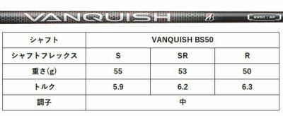 ブリヂストン ゴルフ B2HTドライバーVANQUISH BS50