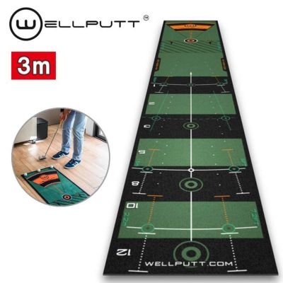 練習器具】Wellputt ウェルパットパターマット 3メートル グリーンWLP