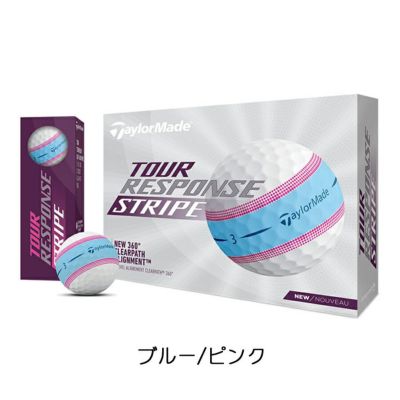 【数量限定】テーラーメイド ゴルフボール, ツアーレスポンス ストライプ ボール, 1ダース 12球 TaylorMade 日本正規品