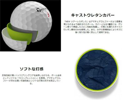 テーラーメイドゴルフボールツアーレスポンスボール1ダース12球TaylorMadeあす楽日本正規品