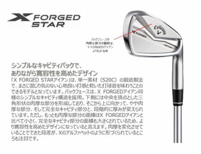 【メーカーカスタム】, キャロウェイ X フォージド スター アイアン, N.S.PRO モーダス3 TOUR 115 シャフト,  5I～PW(6本セット), Callaway X FORGED STAR