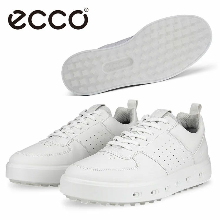 ecco やりきれない ゴルフシューズ LT1 ホワイト×ネイビー 27.5cm