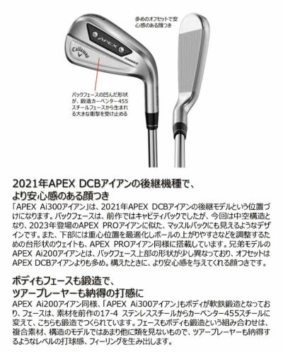 【9월 29일 발매】캐로웨이 APEXPRO 아이언 NSPROMODUSTOUR105(S)샤프트#5-Pw6본 세트 2024년