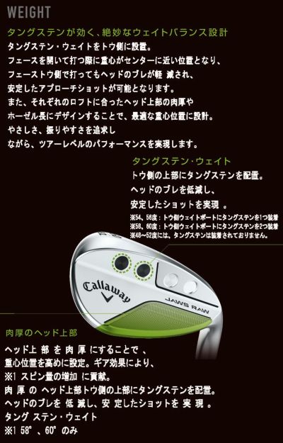 キャロウェイJAWSRAWウェッジクロムダイナミックゴールド【S200】シャフト
